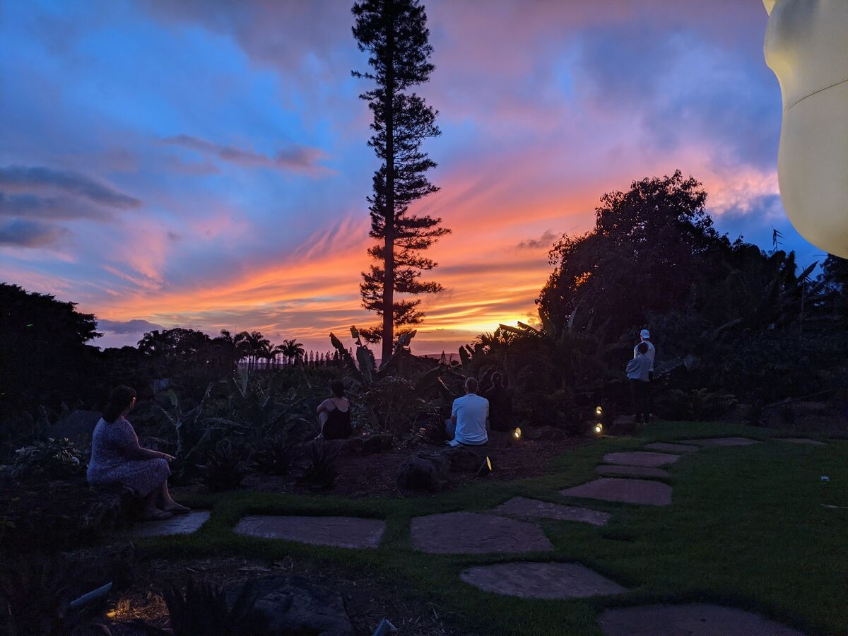 Wide open sky at sunset